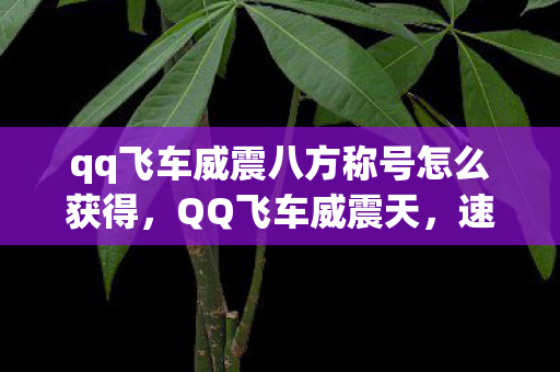 qq飞车威震八方称号怎么获得,QQ飞车威震天,速度与激情的极致体验 qq飞车威震八方称号怎么获得,QQ飞车威震天,速度与激情的极致体验