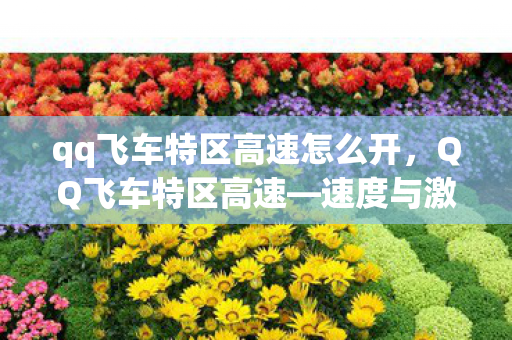 qq飞车特区高速怎么开,QQ飞车特区高速—速度与激情的完美融合 qq飞车特区高速怎么开,QQ飞车特区高速—速度与激情的完美融合