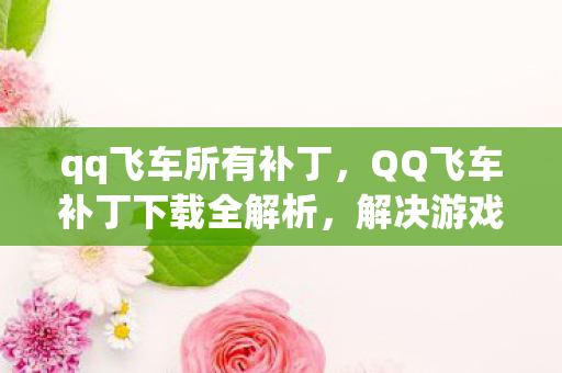 qq飞车所有补丁,QQ飞车补丁下载全解析,解决游戏问题,提升体验质量 qq飞车所有补丁,QQ飞车补丁下载全解析,解决游戏问题,提升体验质量