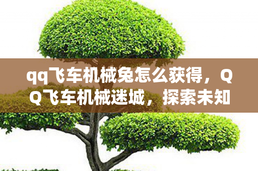 qq飞车机械兔怎么获得,QQ飞车机械迷城,探索未知的赛车奇幻世界 qq飞车机械兔怎么获得,QQ飞车机械迷城,探索未知的赛车奇幻世界