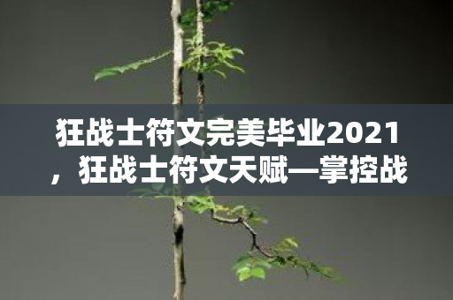 狂战士符文完美毕业2021，狂战士符文天赋—掌控战斗的艺术