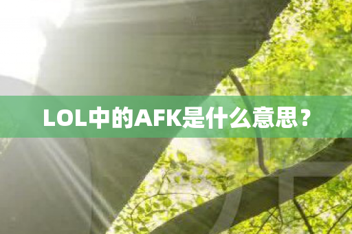 LOL中的AFK是什么意思? LOL中的AFK是什么意思?