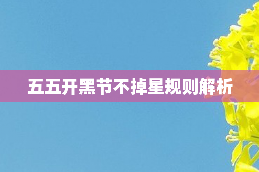 五五开黑节不掉星规则解析 五五开黑节不掉星规则解析