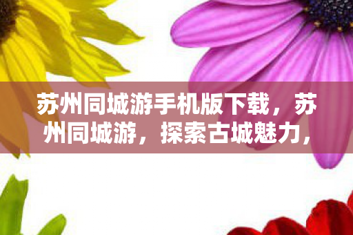 苏州同城游手机版下载,苏州同城游,探索古城魅力,尽享数字生活 苏州同城游手机版下载,苏州同城游,探索古城魅力,尽享数字生活