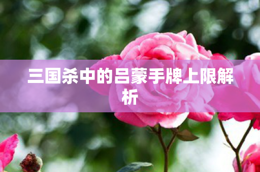 三国杀中的吕蒙手牌上限解析 三国杀中的吕蒙手牌上限解析