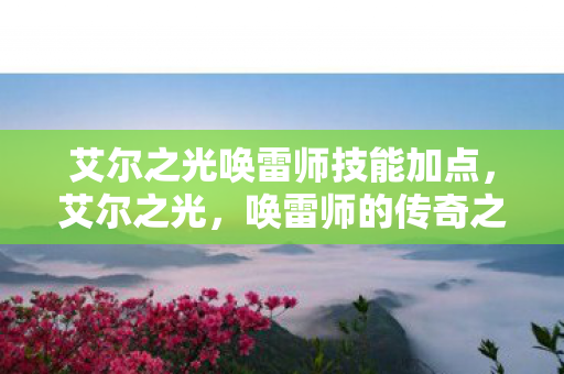 艾尔之光唤雷师技能加点，艾尔之光，唤雷师的传奇之旅