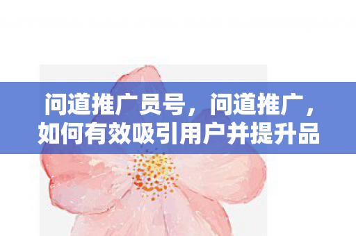 问道推广员号,问道推广,如何有效吸引用户并提升品牌知名度 问道推广员号,问道推广,如何有效吸引用户并提升品牌知名度