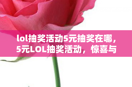 lol抽奖活动5元抽奖在哪,5元LOL抽奖活动,惊喜与失望并存的游戏体验 lol抽奖活动5元抽奖在哪,5元LOL抽奖活动,惊喜与失望并存的游戏体验