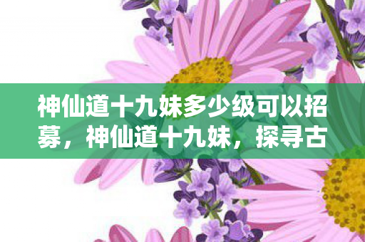 神仙道十九妹多少级可以招募,神仙道十九妹,探寻古老传说中的神秘女子 神仙道十九妹多少级可以招募,神仙道十九妹,探寻古老传说中的神秘女子