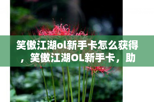 笑傲江湖ol新手卡怎么获得,笑傲江湖OL新手卡,助你笑傲江湖的入门秘籍 笑傲江湖ol新手卡怎么获得,笑傲江湖OL新手卡,助你笑傲江湖的入门秘籍