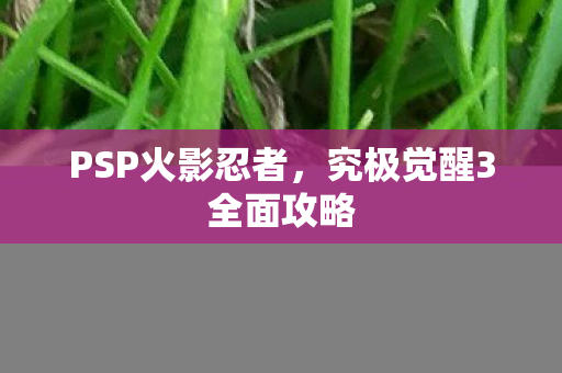 PSP火影忍者,究极觉醒3全面攻略 PSP火影忍者,究极觉醒3全面攻略