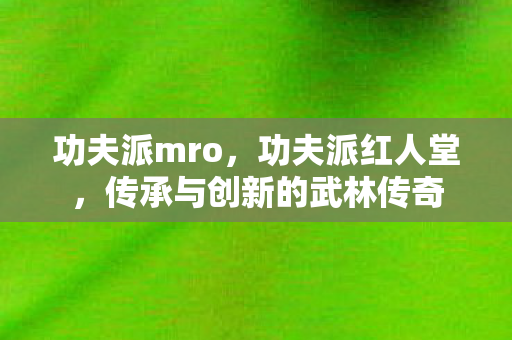 功夫派mro,功夫派红人堂,传承与创新的武林传奇 功夫派mro,功夫派红人堂,传承与创新的武林传奇