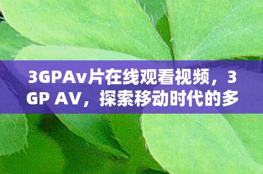 3GPAv片在线观看视频,3GP AV,探索移动时代的多媒体内容 3GPAv片在线观看视频,3GP AV,探索移动时代的多媒体内容