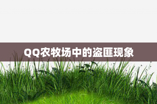 QQ农牧场中的盗匪现象 QQ农牧场中的盗匪现象