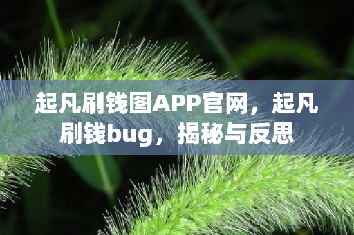 起凡刷钱图APP官网,起凡刷钱bug,揭秘与反思 起凡刷钱图APP官网,起凡刷钱bug,揭秘与反思
