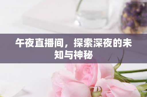 午夜直播间，探索深夜的未知与神秘