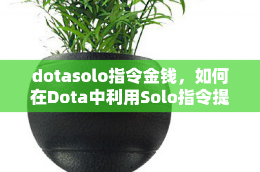 dotasolo指令金钱,如何在Dota中利用Solo指令提升个人技能 dotasolo指令金钱,如何在Dota中利用Solo指令提升个人技能