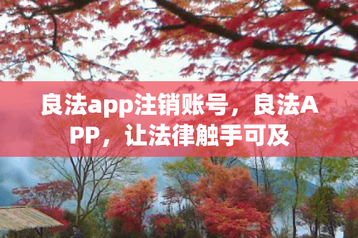 良法app注销账号,良法APP,让法律触手可及 良法app注销账号,良法APP,让法律触手可及