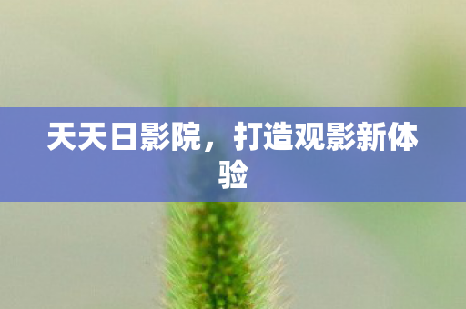 天天日影院,打造观影新体验 天天日影院,打造观影新体验