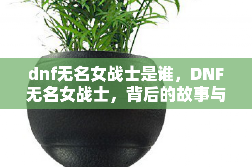 dnf无名女战士是谁,DNF无名女战士,背后的故事与传奇 dnf无名女战士是谁,DNF无名女战士,背后的故事与传奇