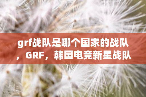 grf战队是哪个国家的战队,GRF,韩国电竞新星战队的崛起之路 grf战队是哪个国家的战队,GRF,韩国电竞新星战队的崛起之路