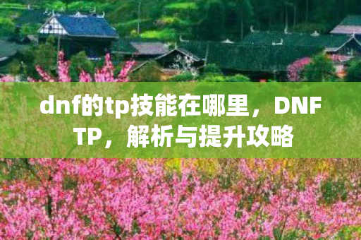dnf的tp技能在哪里,DNF TP,解析与提升攻略 dnf的tp技能在哪里,DNF TP,解析与提升攻略