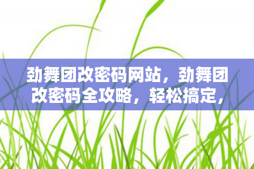 劲舞团改密码网站,劲舞团改密码全攻略,轻松搞定,安全升级! 劲舞团改密码网站,劲舞团改密码全攻略,轻松搞定,安全升级!