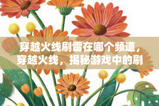穿越火线刷雷在哪个频道，穿越火线，揭秘游戏中的刷雷现象