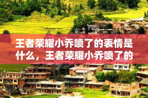 王者荣耀小乔喷了的表情是什么,王者荣耀小乔喷了的表情,游戏中的趣味瞬间与情感表达 王者荣耀小乔喷了的表情是什么,王者荣耀小乔喷了的表情,游戏中的趣味瞬间与情感表达