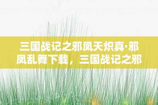 三国战记之邪凤天炽真·邪凤乱舞下载,三国战记之邪凤天炽 三国战记之邪凤天炽真·邪凤乱舞下载,三国战记之邪凤天炽