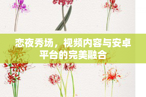恋夜秀场,视频内容与安卓平台的完美融合 恋夜秀场,视频内容与安卓平台的完美融合