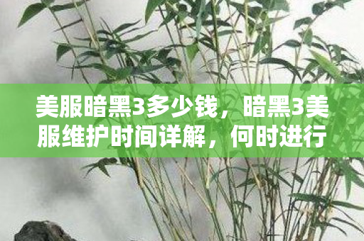 美服暗黑3多少钱,暗黑3美服维护时间详解,何时进行、持续时间及影响分析 美服暗黑3多少钱,暗黑3美服维护时间详解,何时进行、持续时间及影响分析