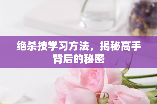 绝杀技学习方法,揭秘高手背后的秘密 绝杀技学习方法,揭秘高手背后的秘密
