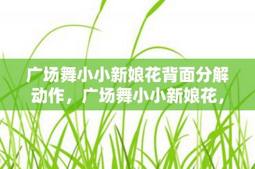广场舞小小新娘花背面分解动作,广场舞小小新娘花,绽放的不仅是舞蹈,更是生活的热情 广场舞小小新娘花背面分解动作,广场舞小小新娘花,绽放的不仅是舞蹈,更是生活的热情