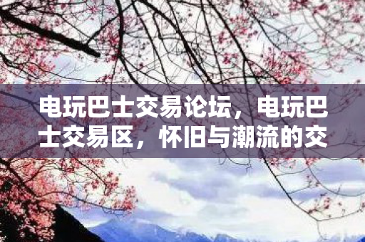 电玩巴士交易论坛,电玩巴士交易区,怀旧与潮流的交汇点 电玩巴士交易论坛,电玩巴士交易区,怀旧与潮流的交汇点