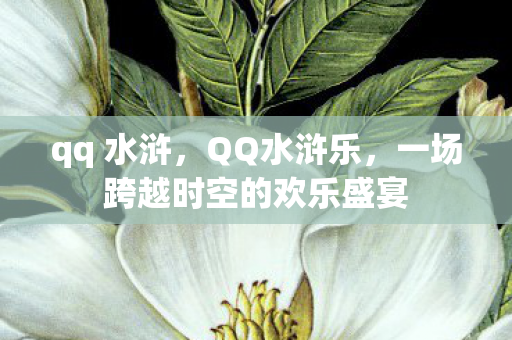 qq 水浒,QQ水浒乐,一场跨越时空的欢乐盛宴 qq 水浒,QQ水浒乐,一场跨越时空的欢乐盛宴