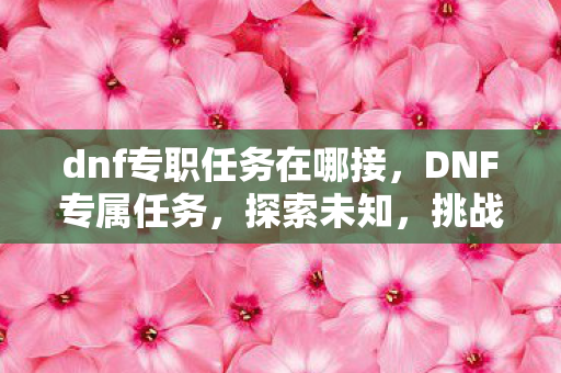 dnf专职任务在哪接,DNF专属任务,探索未知,挑战极限 dnf专职任务在哪接,DNF专属任务,探索未知,挑战极限