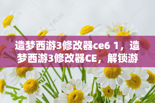 造梦西游3修改器ce6 1，造梦西游3修改器CE，解锁游戏新境界的必备工具