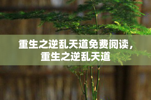 重生之逆乱天道免费阅读,重生之逆乱天道 重生之逆乱天道免费阅读,重生之逆乱天道