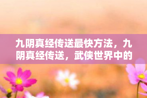 九阴真经传送最快方法,九阴真经传送,武侠世界中的神秘法门 九阴真经传送最快方法,九阴真经传送,武侠世界中的神秘法门