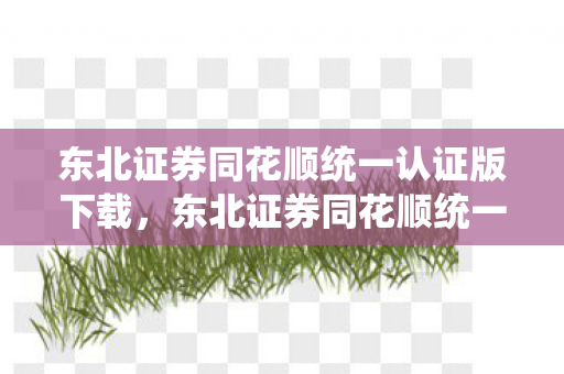 东北证券同花顺统一认证版下载，东北证券同花顺统一认证版，便捷投资，安全交易的新选择