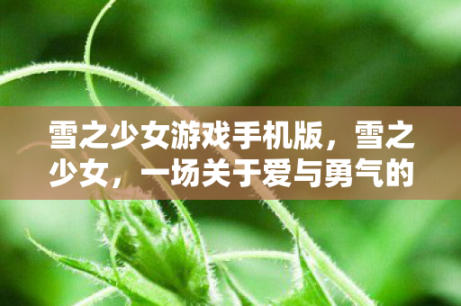 雪之少女游戏手机版,雪之少女,一场关于爱与勇气的游戏 雪之少女游戏手机版,雪之少女,一场关于爱与勇气的游戏