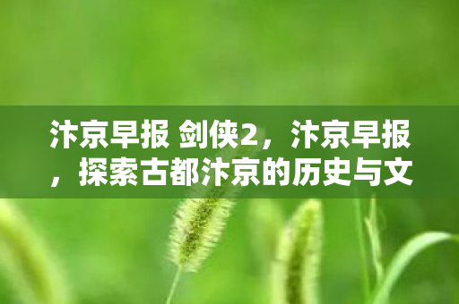 汴京早报 剑侠2，汴京早报，探索古都汴京的历史与文化