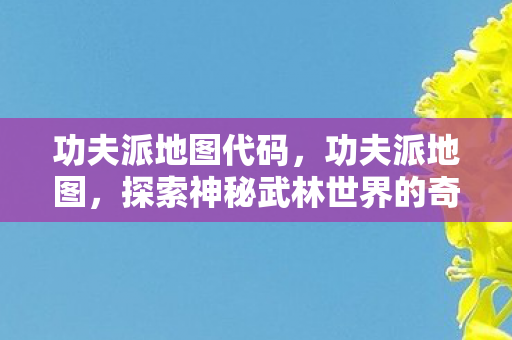 功夫派地图代码，功夫派地图，探索神秘武林世界的奇妙之旅