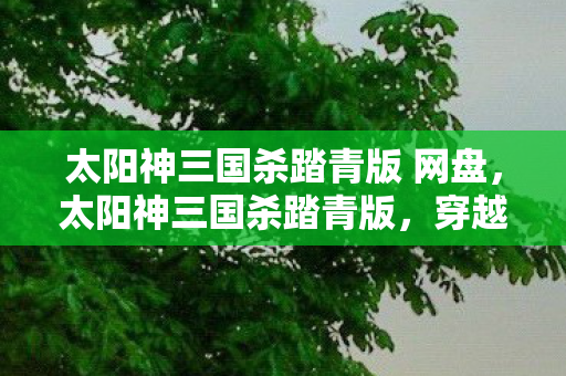 太阳神三国杀踏青版 网盘,太阳神三国杀踏青版,穿越历史,与英雄共舞 太阳神三国杀踏青版 网盘,太阳神三国杀踏青版,穿越历史,与英雄共舞