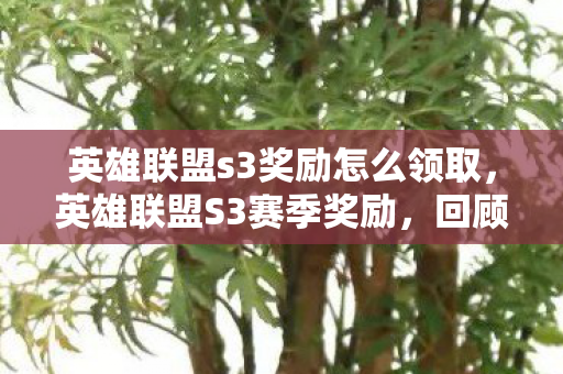 英雄联盟s3奖励怎么领取,英雄联盟S3赛季奖励,回顾与期待 英雄联盟s3奖励怎么领取,英雄联盟S3赛季奖励,回顾与期待
