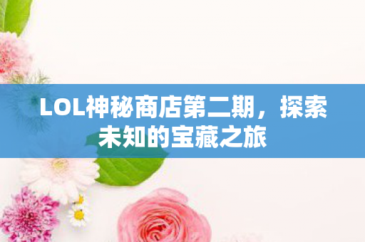 LOL神秘商店第二期,探索未知的宝藏之旅 LOL神秘商店第二期,探索未知的宝藏之旅