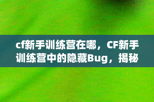 cf新手训练营在哪,CF新手训练营中的隐藏Bug,揭秘与解决 cf新手训练营在哪,CF新手训练营中的隐藏Bug,揭秘与解决
