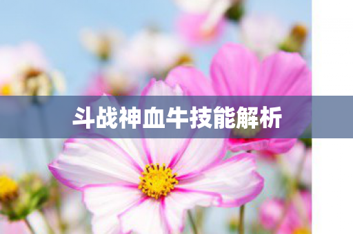 斗战神血牛技能解析 斗战神血牛技能解析