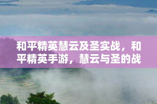 和平精英慧云及圣实战，和平精英手游，慧云与圣的战斗艺术
